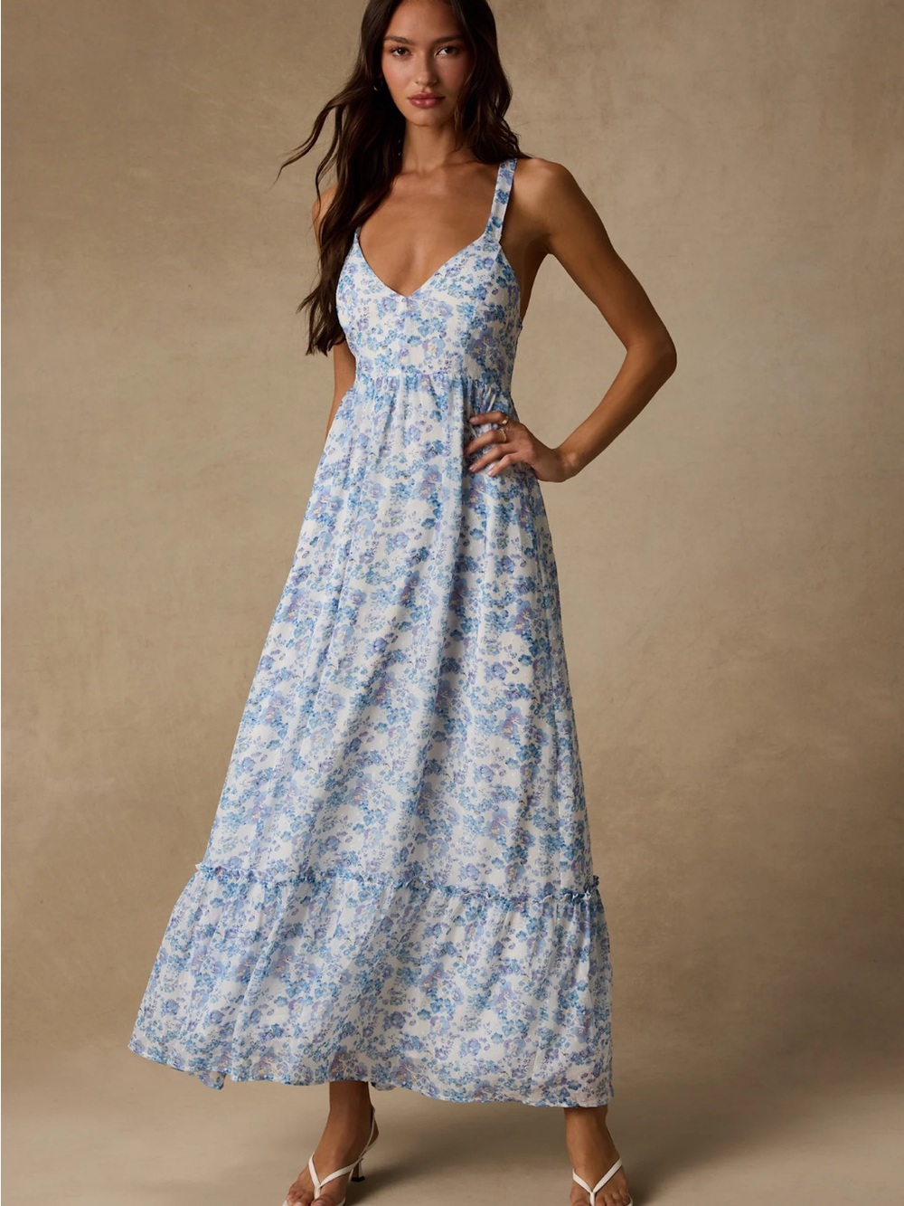 NWT Lulus Blue Floral Dress